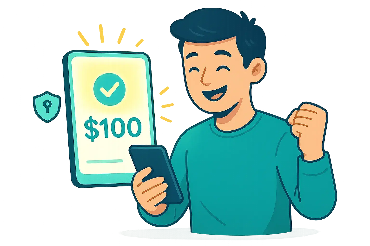 Illustration of the Panda Pay app experience